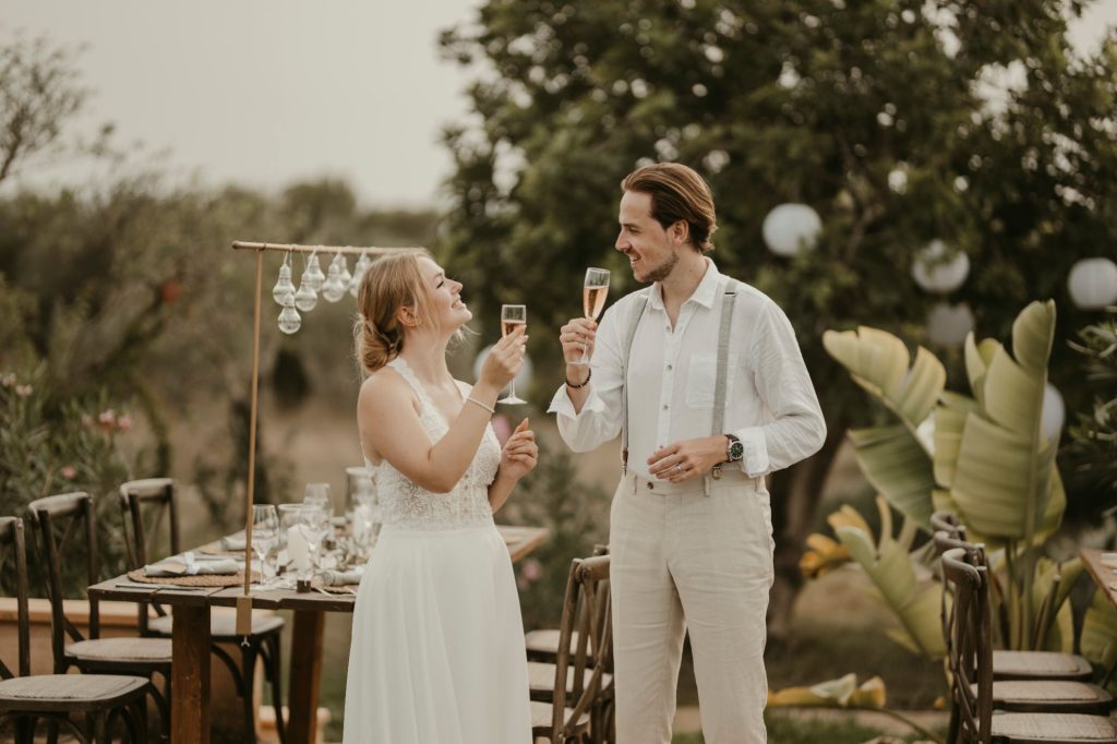 Rede bei der Hochzeitsfeier auf einer Finca auf Mallorca